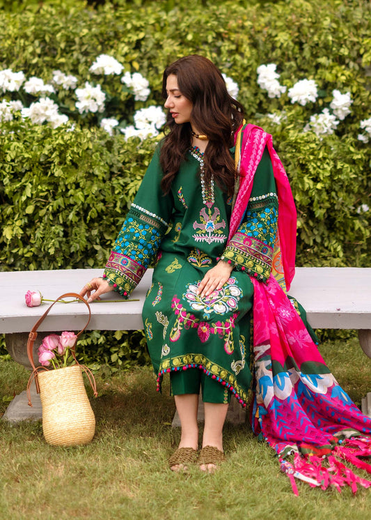 Zara Shahjahan - 3PC Lawn Embroidered Suit - VL1045