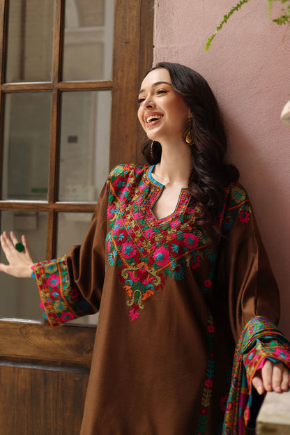 Sapphire - Dhanak 3 Piece Embroidered Dress - VL1147