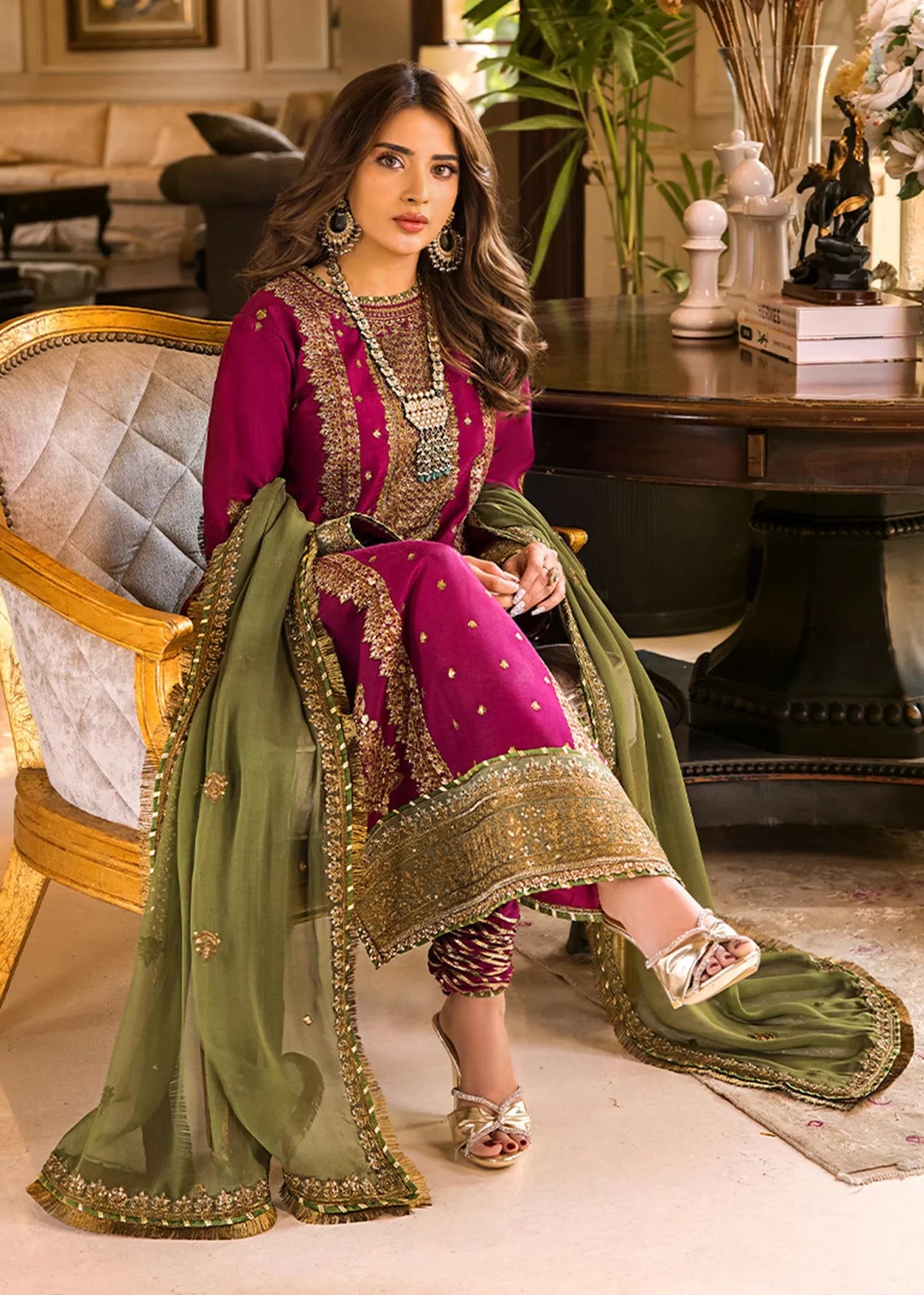 Asim Jofa, unstitched 3 piece embroidered lawn summer suit  VL536