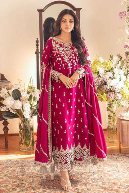 SUNNiA MANAHiL - 3pc Heavy Embroidered Dhanak Stuff - VL1043