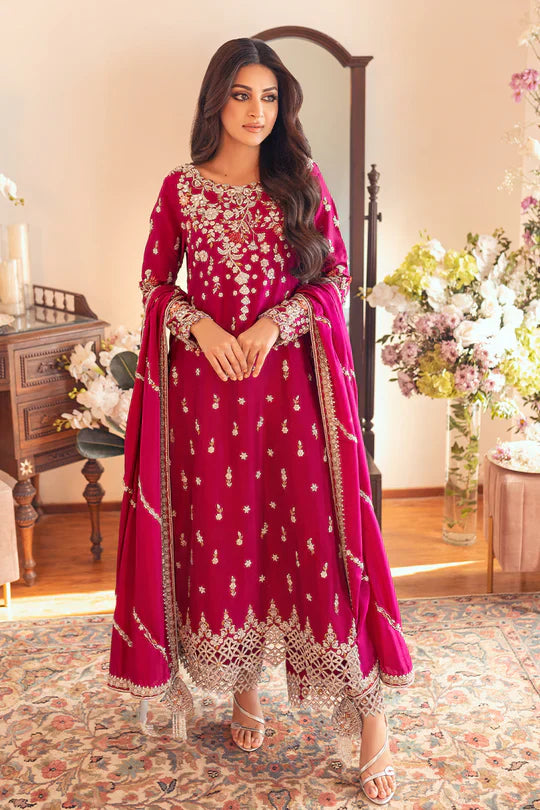 SUNNiA MANAHiL - 3pc Heavy Embroidered Lawn Stuff - VL1043