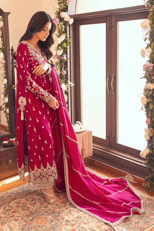 SUNNiA MANAHiL - 3pc Heavy Embroidered Dhanak Stuff - VL1043