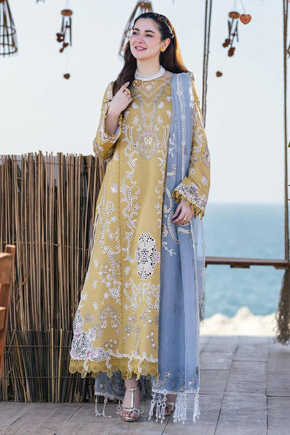 Asim Jofa - 3PC Dhanak Chickenkari Embroidered Suit - VL1138