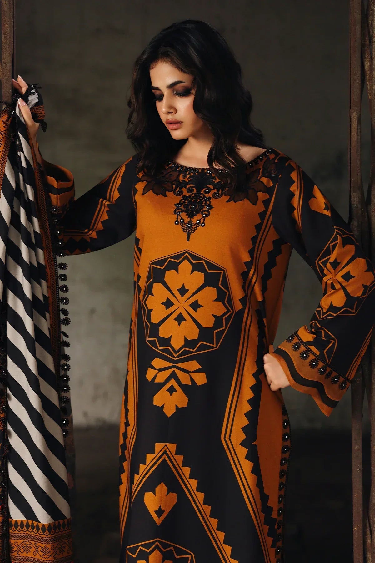 Charizma - Winter 3PC Karandi Digital Print Dress - VL1213