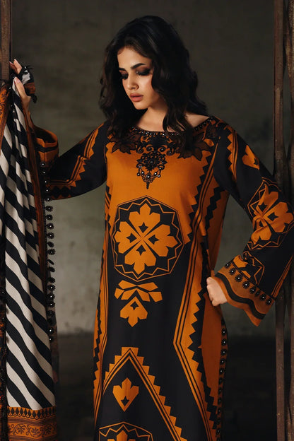 Charizma - Winter 3PC Karandi Digital Print Dress - VL1213
