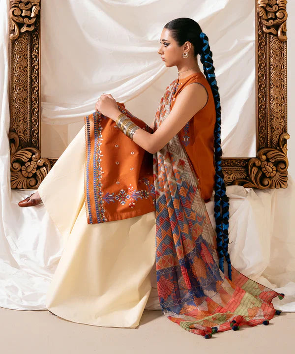 Sapphire - Dhanak 3 Piece Embroidered Dress - VL1175