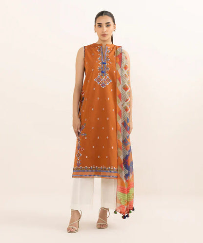 Sapphire - Dhanak 3 Piece Embroidered Dress - VL1175