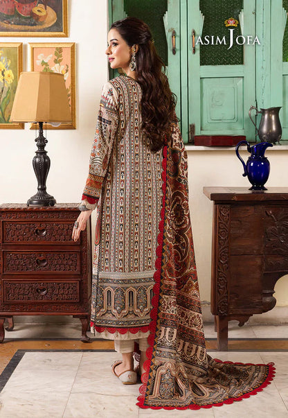 Asim Jofa - Winter 3PC Karandi Digital Print Dress - VL1199