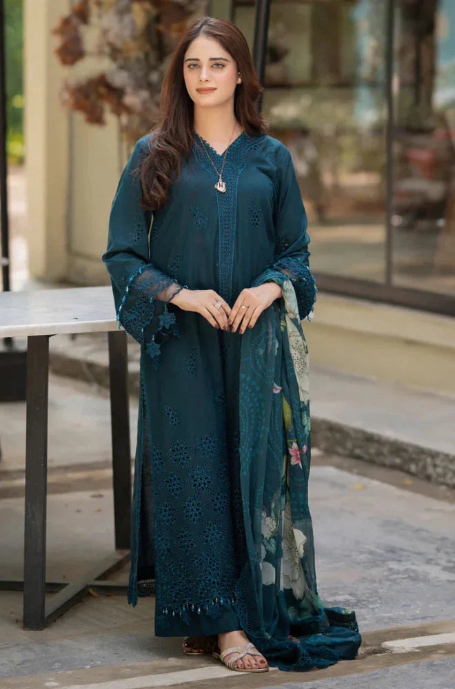 Mushq - 3PC Lawn ChickenKari Embroidered Suit - VL1047