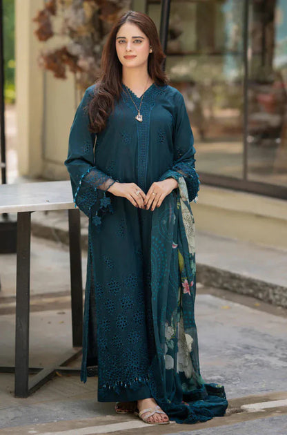 Mushq - 3PC Lawn ChickenKari Embroidered Suit - VL1047