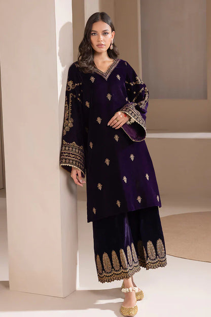 Baroque - Embroidered Velvet 3piece suit - VL972