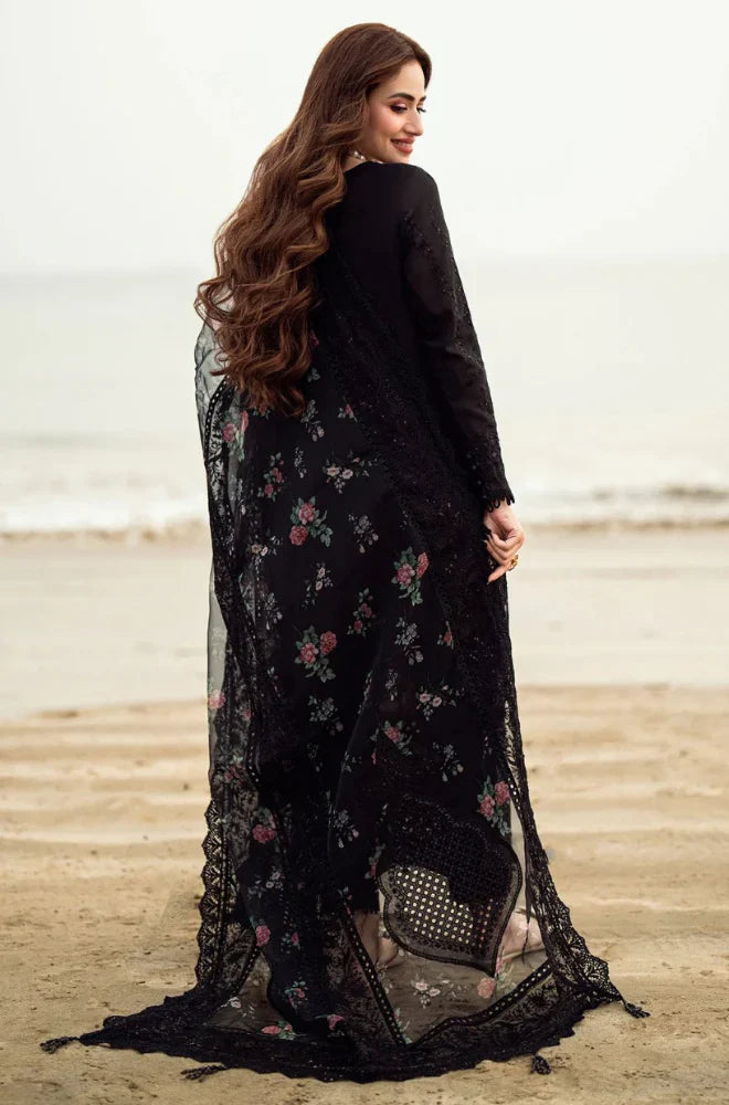 Nureh - 3PC Dhanak ChickenKari Embroidered with Sequence work Suit - VL931