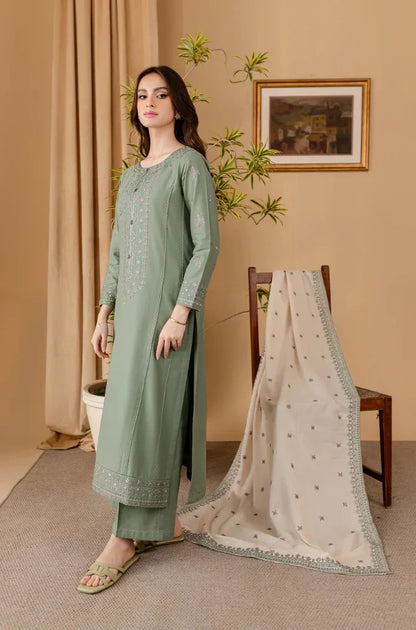 Sapphire - Winter 3PC Dhanak Embroidered Suit - VL1111