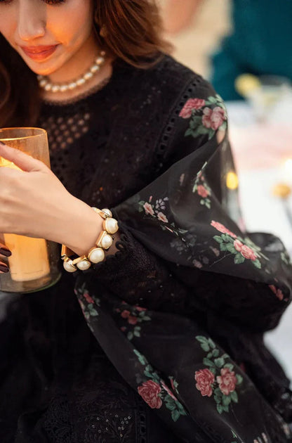 Nureh - 3PC Dhanak ChickenKari Embroidered with Sequence work Suit - VL931