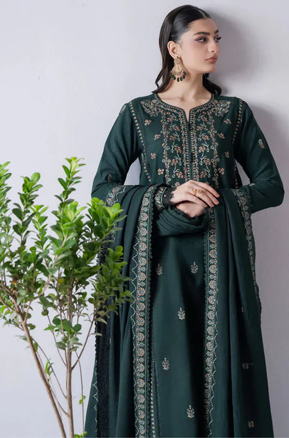 Asim Jofa - Winter 3PC Dhanak Embroidered Suit - VL1157