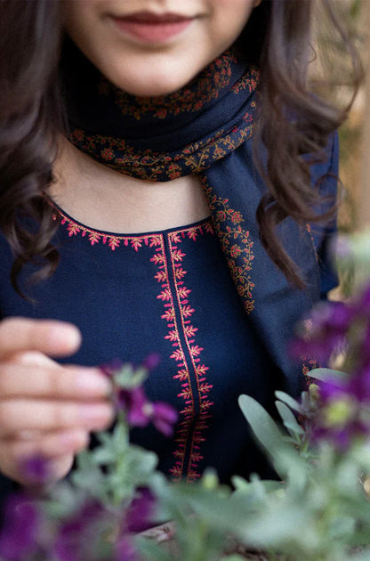 Asling - Winter 3PC Dhanak Embroidered Suit - VL1109