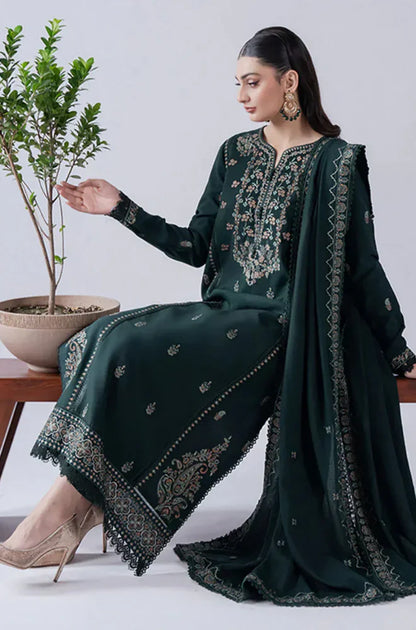 Asim Jofa - Winter 3PC Dhanak Embroidered Suit - VL1157