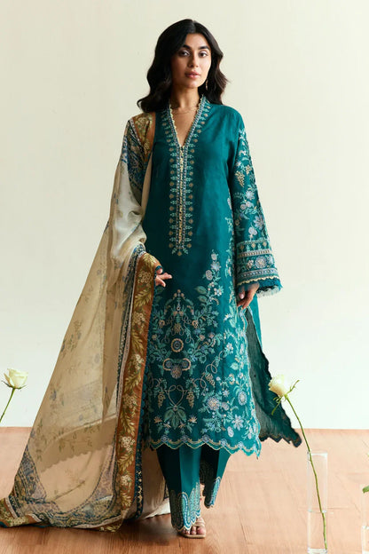 ZaraShahJahan, unstitched 3 piece embroidered winter suit - VL1197