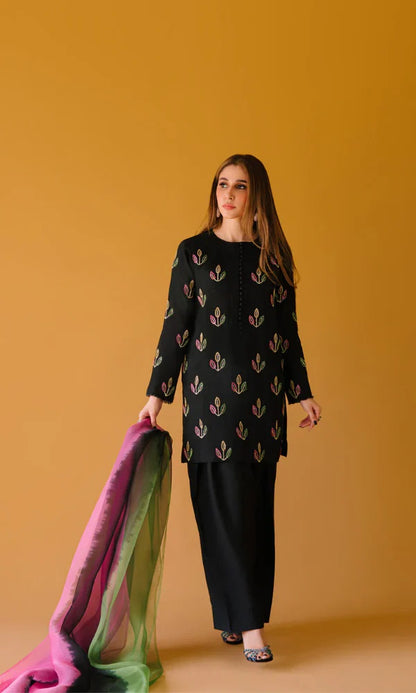 Tasawur - Khaddar 3 Piece Embroidered Dress - VL1206