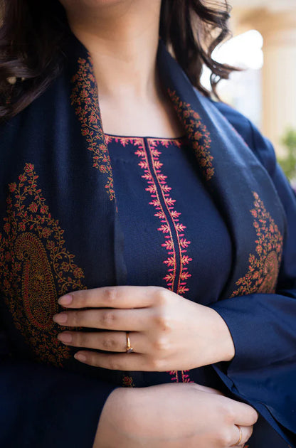 Asling - Winter 3PC Dhanak Embroidered Suit - VL1109