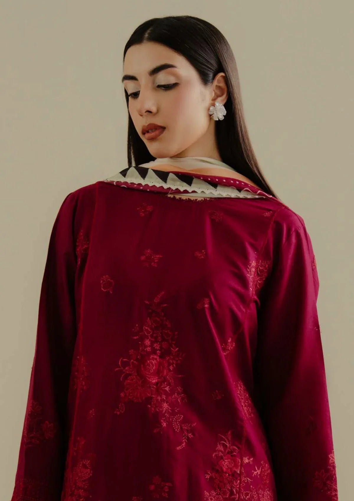 Coco - Dhanak 3 Piece Embroidered Dress - VL1203