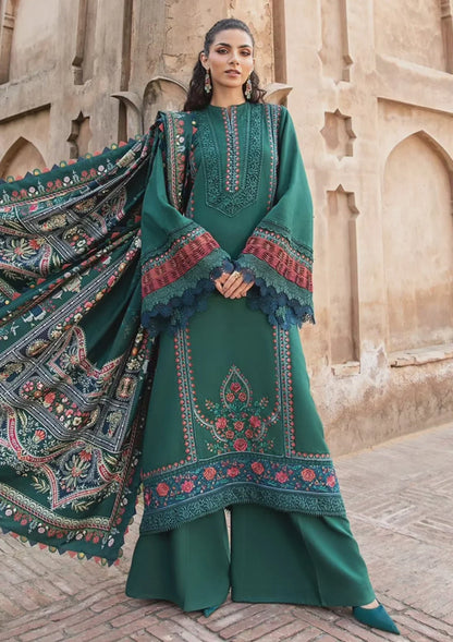 Mohagni - Winter 3PC Dhanak Embroidered Suit - VL1136