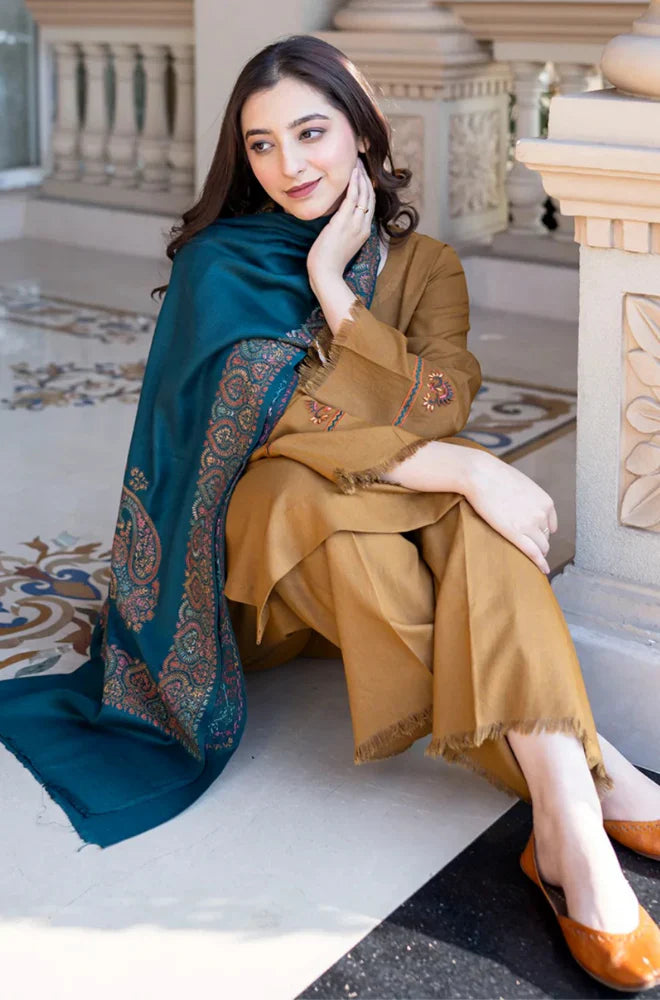 Asling - Winter 3PC Dhanak Embroidered Suit - VL1108