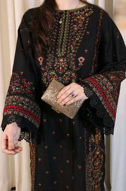 Zara Shahjahan - Winter 3PC Dhanak Embroidered Suit - VL1195