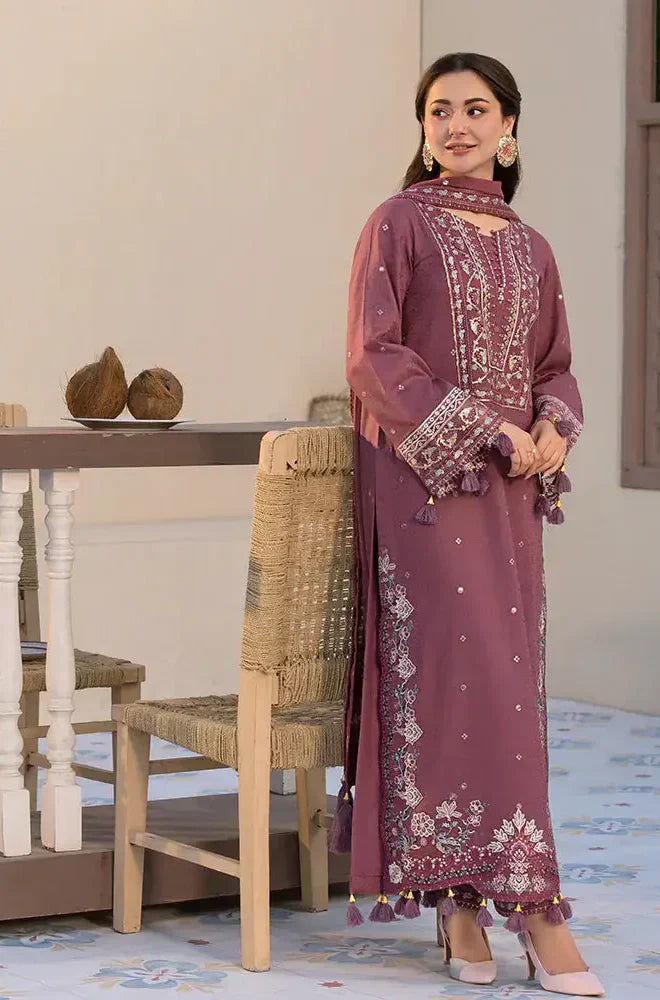 Jade - Winter 3PC Dhanak Embroidered Suit - VL1104
