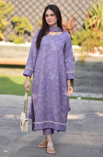 Breeze- 3PC Lawn Embroidered Suit - VL928