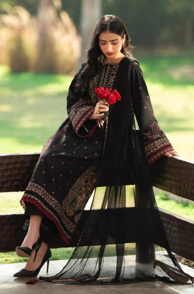 Zara Shahjahan - Winter 3PC Dhanak Embroidered Suit - VL1195