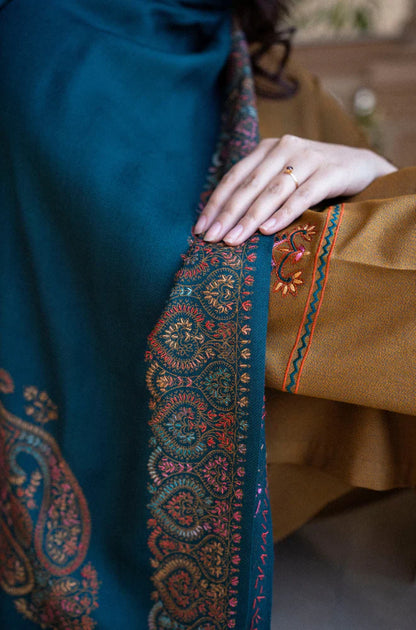 Asling - Winter 3PC Dhanak Embroidered Suit - VL1108