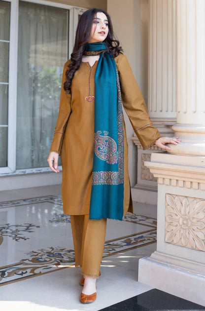 Asling - Winter 3PC Dhanak Embroidered Suit - VL1108