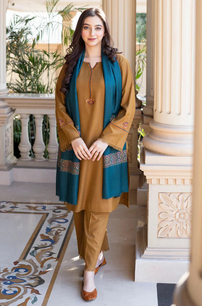 Asling - Winter 3PC Dhanak Embroidered Suit - VL1108