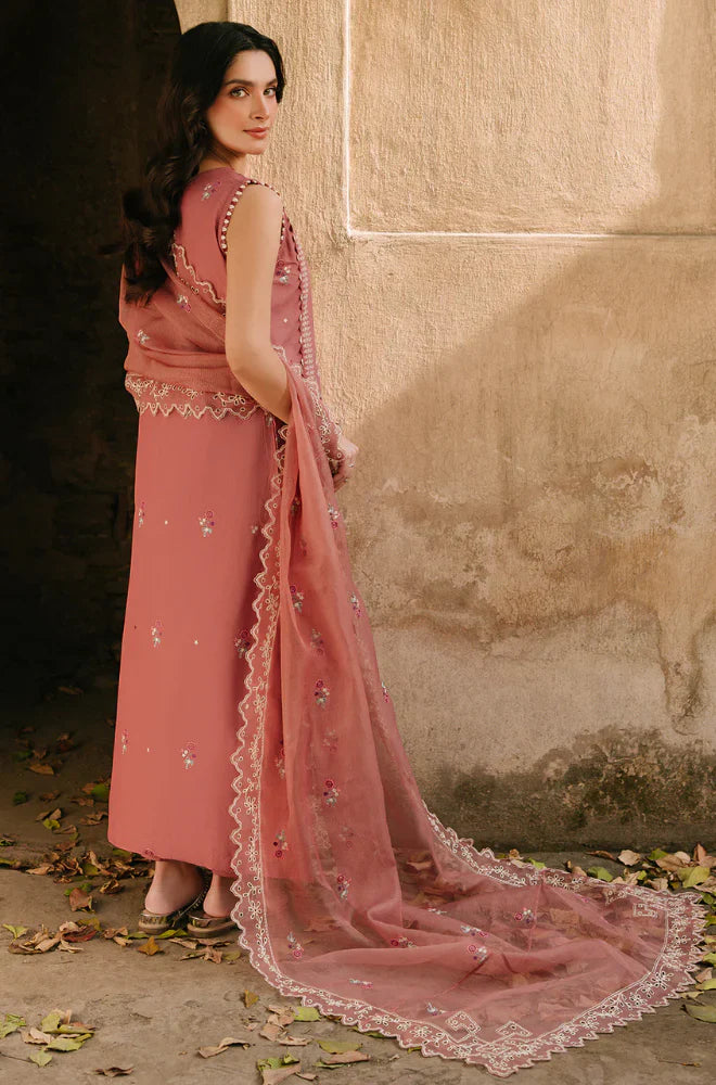 Hussain Rehar - Winter 3PC Dhanak Embroidered Suit - VL1194