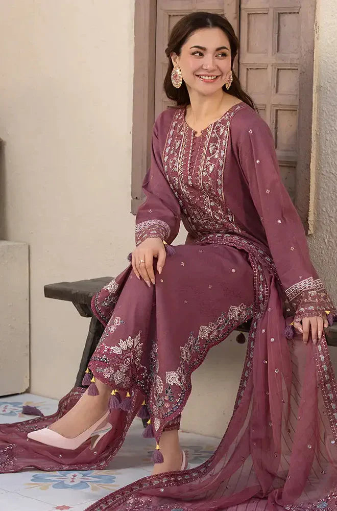 Jade - Winter 3PC Dhanak Embroidered Suit - VL1104