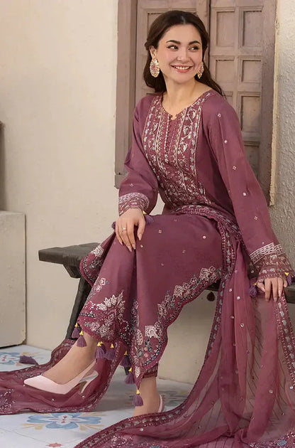 Jade - Winter 3PC Dhanak Embroidered Suit - VL1104