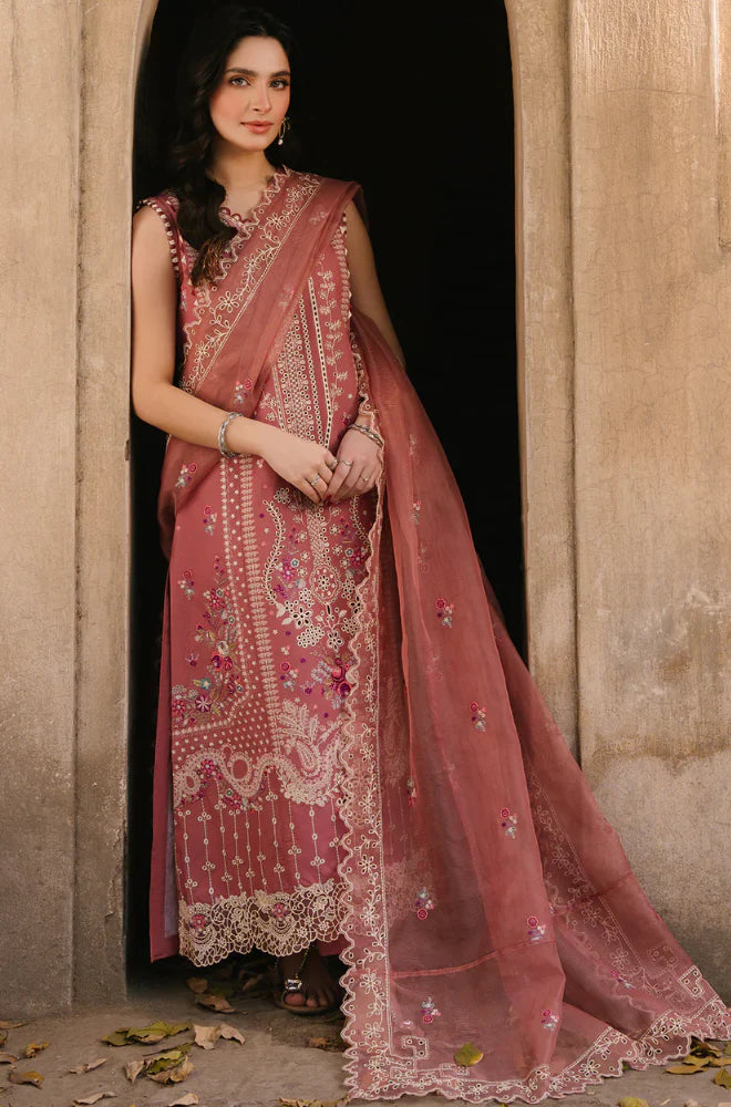 Hussain Rehar - Winter 3PC Dhanak Embroidered Suit - VL1194