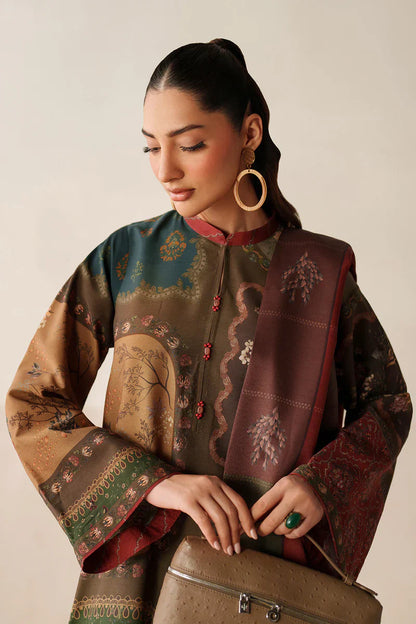 Baroque - Winter 3PC Karandi Digital Print Dress - VL1201