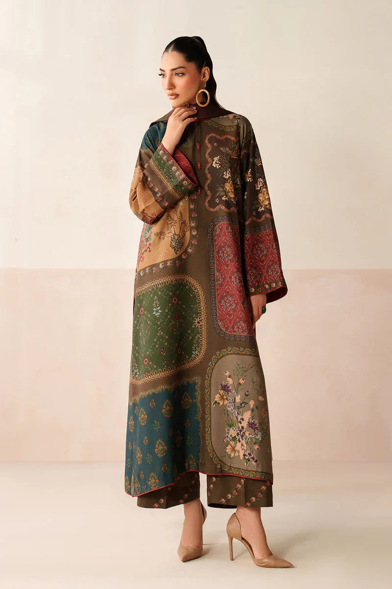 Baroque - Winter 3PC Karandi Digital Print Dress - VL1201