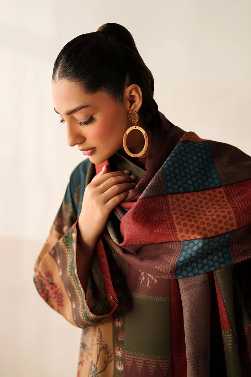 Baroque - Winter 3PC Karandi Digital Print Dress - VL1201