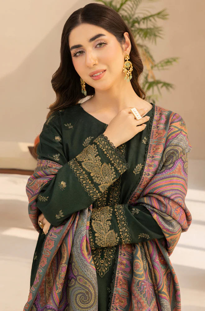 Mohagni - Winter 3PC Dhanak Embroidered Suit - VL1132