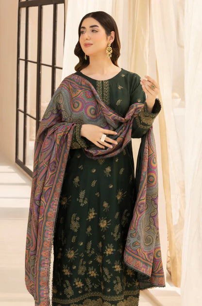 Mohagni - Winter 3PC Dhanak Embroidered Suit - VL1132
