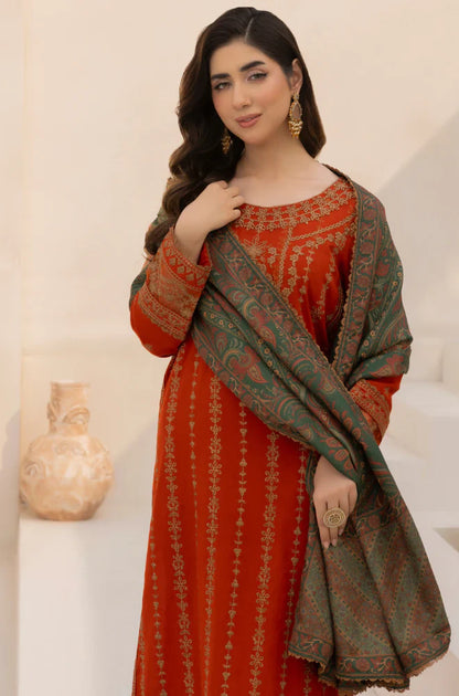 Mohagni - Winter 3PC Dhanak Embroidered Suit - VL1133
