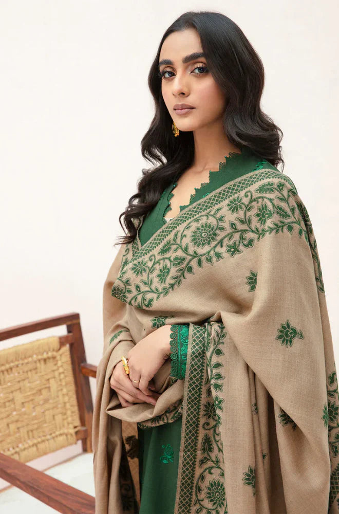 Sapphire - Winter 3PC Dhanak Embroidered Suit - VL1105