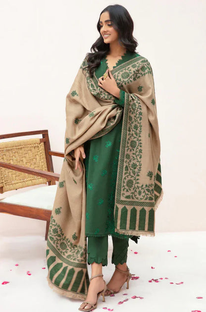 Sapphire - Winter 3PC Dhanak Embroidered Suit - VL1105