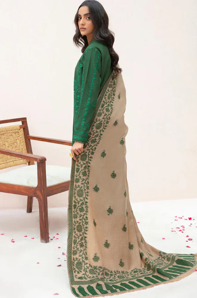 Sapphire - Winter 3PC Dhanak Embroidered Suit - VL1105