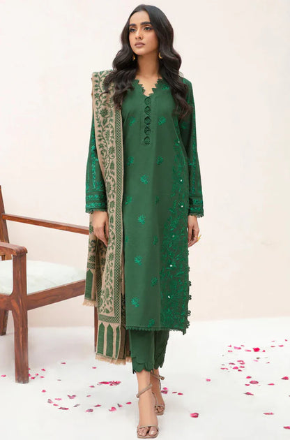 Sapphire - Winter 3PC Dhanak Embroidered Suit - VL1105
