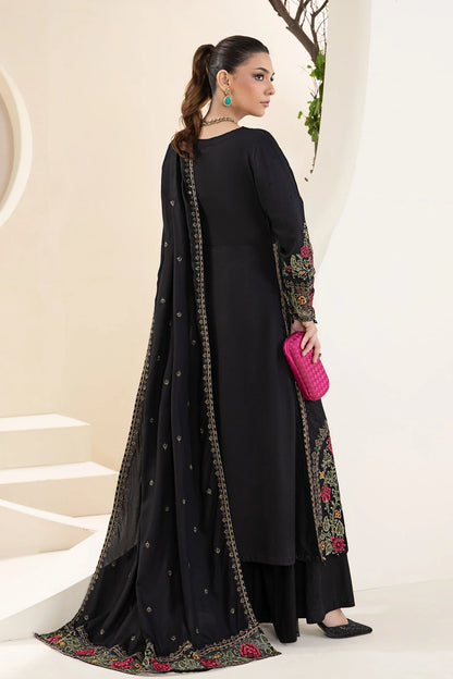 Khaddar 3 Piece Sequin Embroidered Dress - VL1143