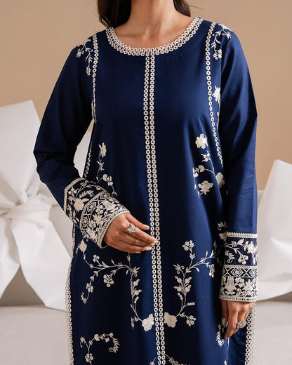 3 PC Lawn Embroidered Unstitched Suit - VL1026